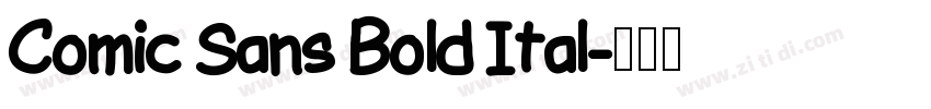 Comic Sans Bold Ital字体转换